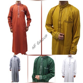 PROMO Gamis Pria Jubah Gamis Saudi Bordir Model Slimfit