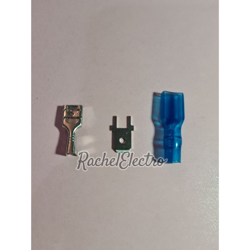 (Harga 10 pcs) Skun Gepeng Terminal Sambungan Terminal Gepeng Terminal Skun Terminal SILVER SKUN SET