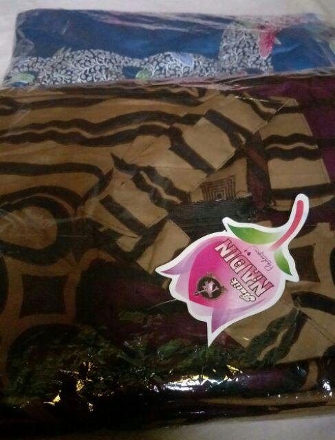 Syafin - Long Dress Cape Batik Gamis Batika Nadine Manggar Kobis Kupu Padi Ulir Manis Gendis Sekar