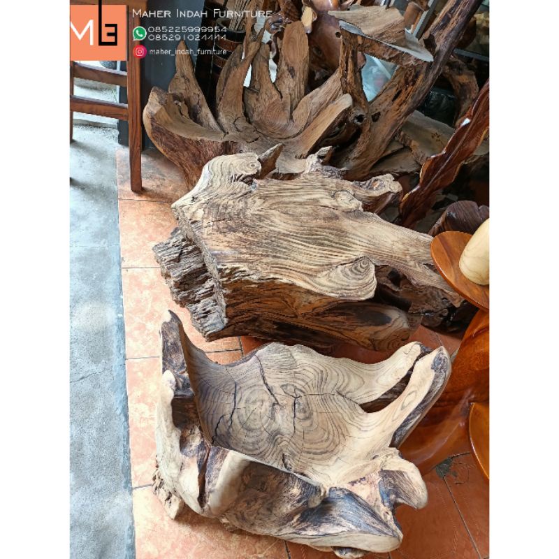 Kursi Teras Antik Kayu Akar Sonokeling
