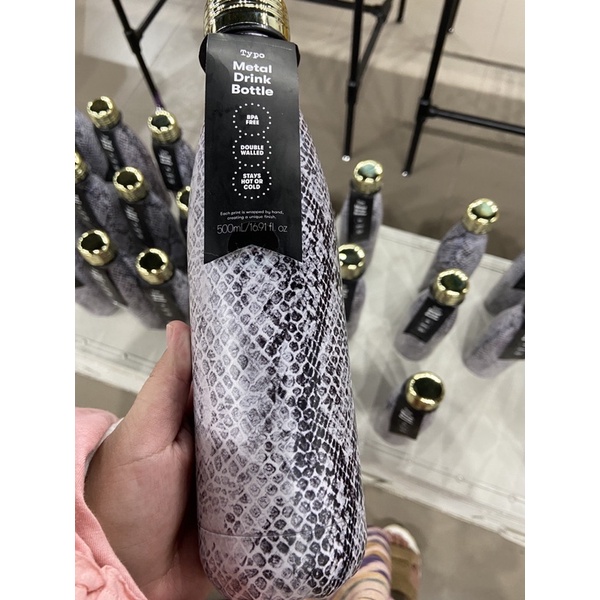 TYPO METAL DRINK BOTTLE 500ML (TERMOS BOTOL MINUM MERK TYPO)SALE
