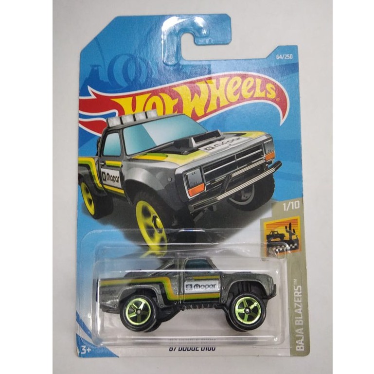 Diecast Hot Wheels 87 DODGE D100 Silver Abu HW Hotwheels Pickup Pick Up Mobil Mainan Anak Terbaru