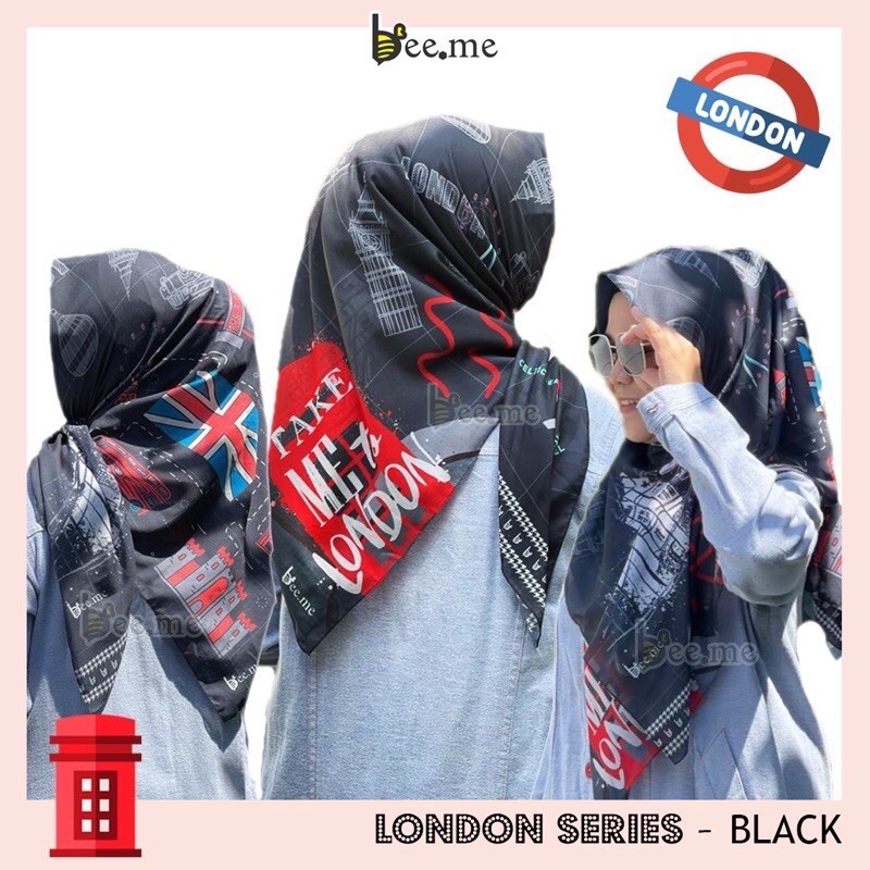 BEE ME LONDON SERIES | KERUDUNG VOAL SEGI EMPAT HIJAB