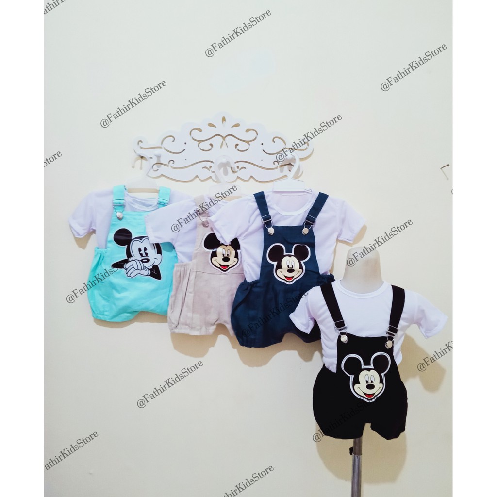 OVERALL BAJU KODOK ANAK BALITA GAMBAR MICKER MOUSE USIA BABY - 1 TAHUN MURAH TERBARU-1