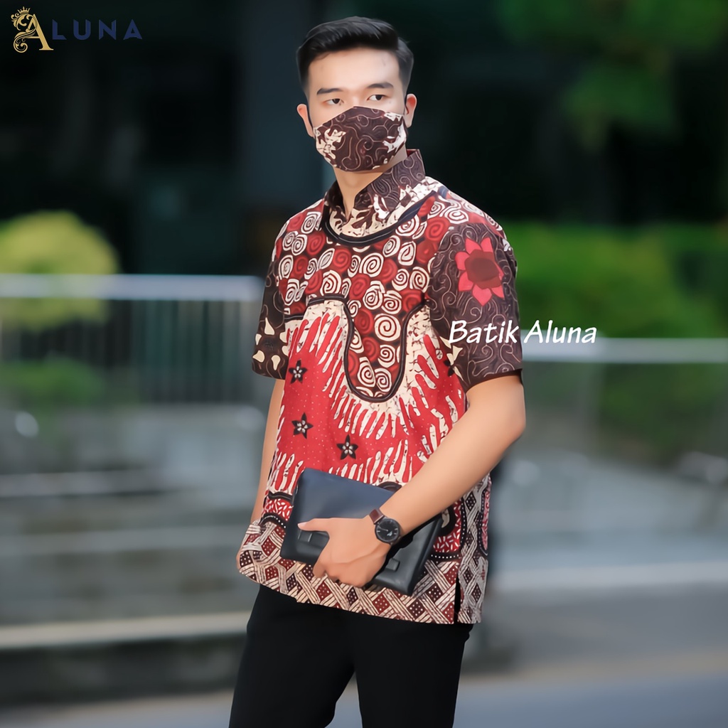 TERBARU!! BAJU KEMEJA BATIK PRIA LENGAN PENDEK LAPIS FURING ASLI SOLO SRAGENAN PREMIUM REGULAR FIT MODERN PD 028