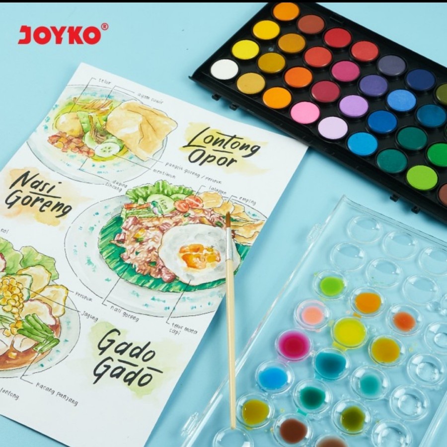 

Watercolor Set Cat Air JOYKO WC3 isi 28/Water Color Cat Lukis JOYKO