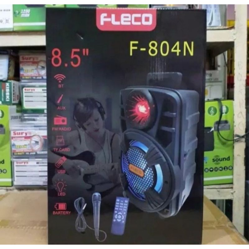 speaker bleutooth portable Fleco f-804N free mic