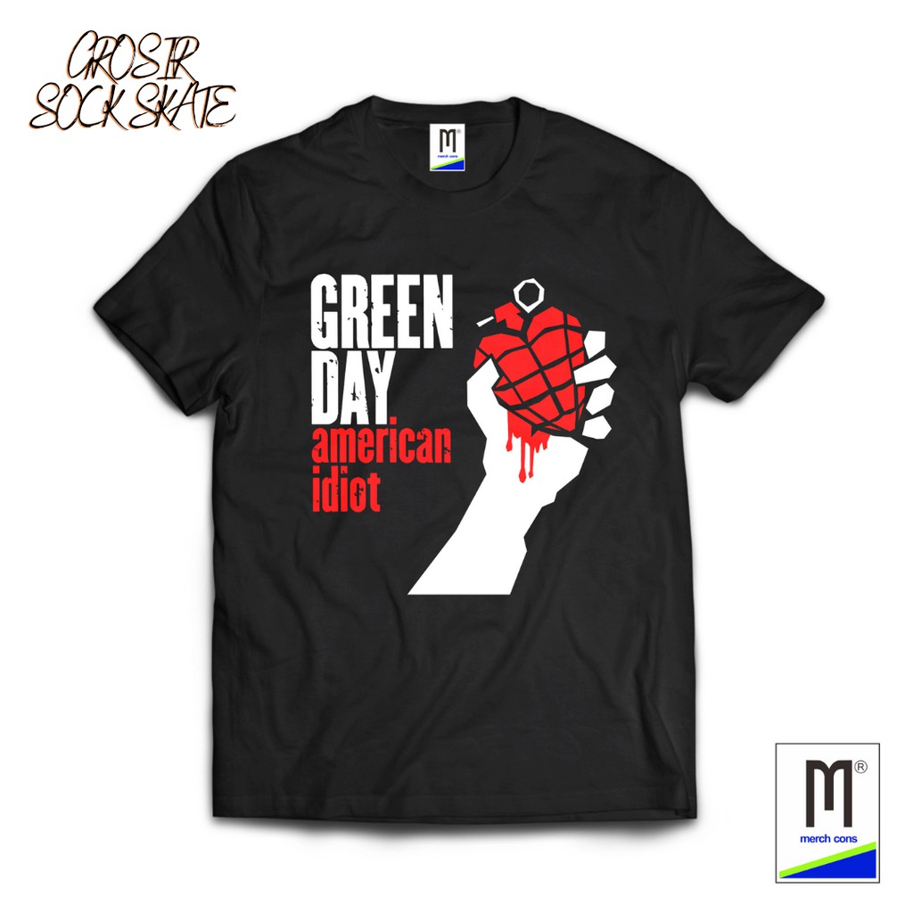 kaos band kaos distro kaos musik vintage green day hitam