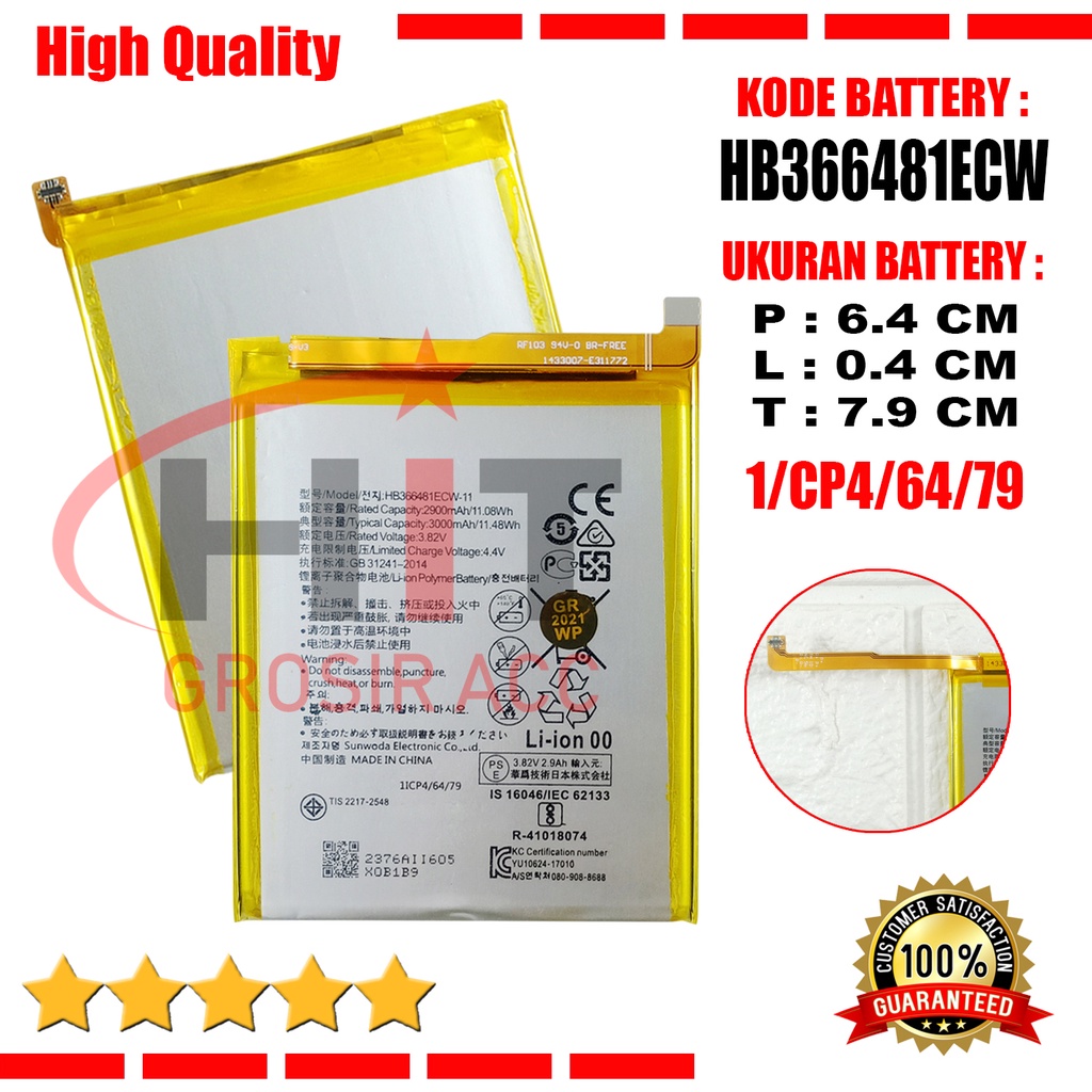 Battery Baterai HB366481ECW-11 For Honor 8 , Honor 8 Lite, Honor 9i , Honor 9 Lite, Honor 5C , Honor 7C , Honor 7A , Honor V9 Play , Enjoy 7s , enjoy 8 , Enjoy 8E Ascend P9 , P9 lite,  G9 , P10 Lite , P20 Lite , Nova 2 Lite