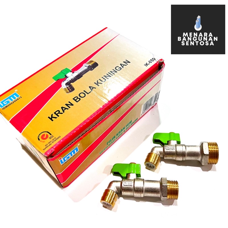 Kran Tembok Kuningan IGM 1/2” Inch - Keran Air Taman IK-055