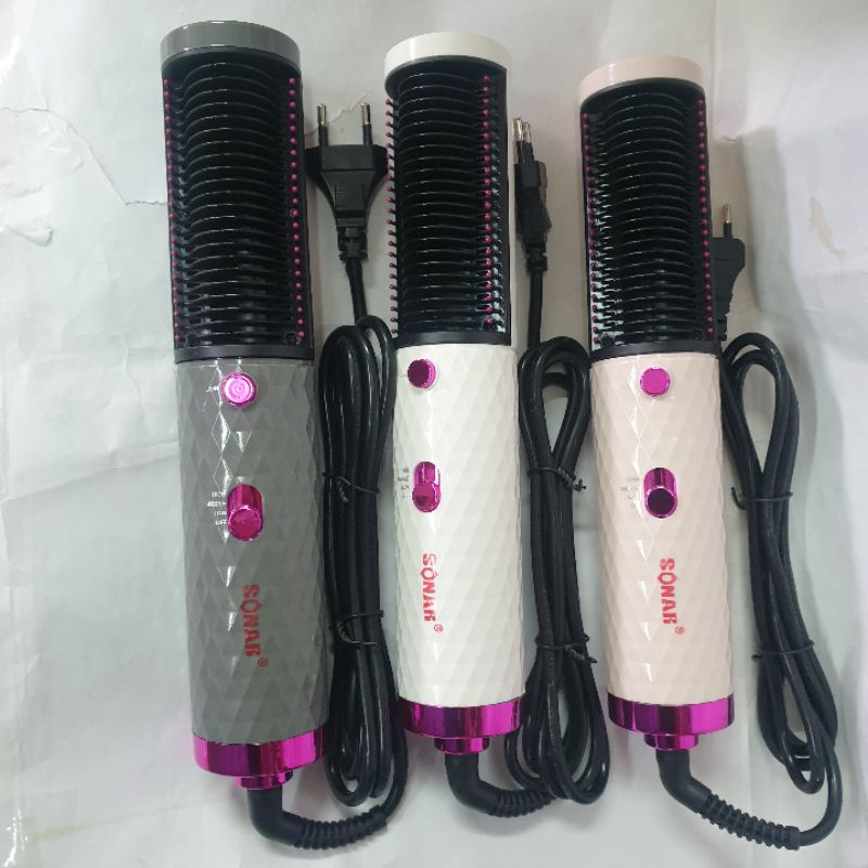 Pengering rambut sisir  hot brush hairdryer sisir blow curly Murah sonar sn5247