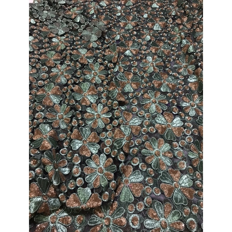 Bakal kain renda bordir meteran wanita