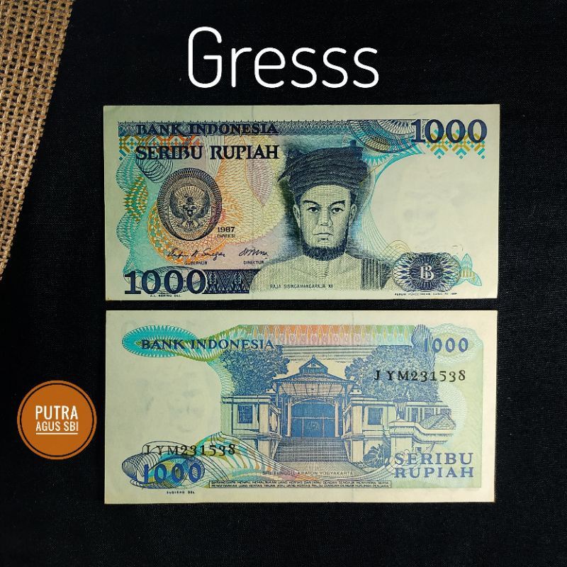 Uang kuno 1000 rupiah sisingamangaraja 1987