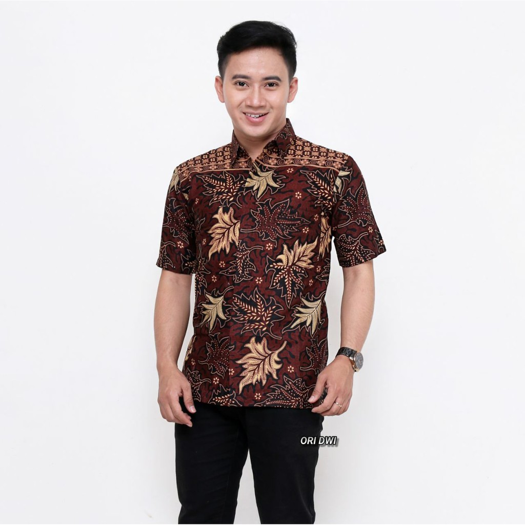 Batik couple untel uyek ready seragam sampai xxl-Cowo no6 motif jati