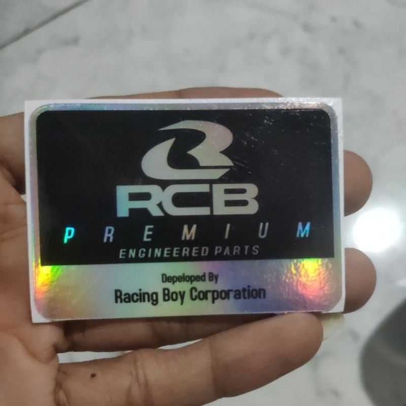 Stiker Shock Belakang RCB Premium Hologram