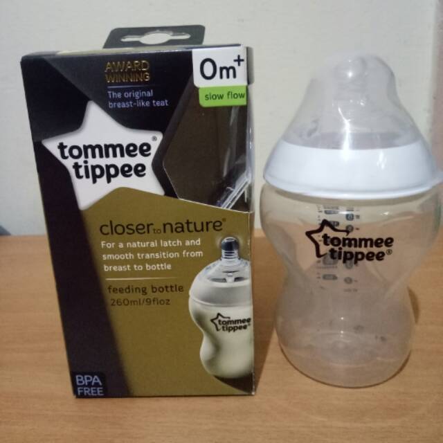 Botol Susu TOMMEE TIPPEE Closer to Nature (0m+) - 260ml (PRELOVED)