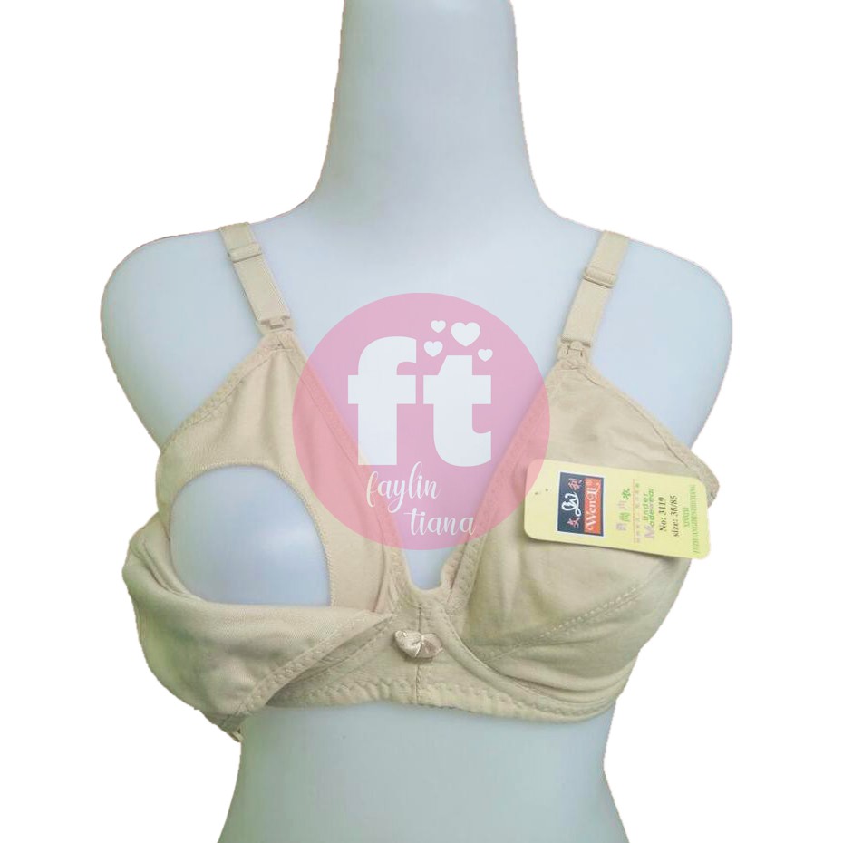 WENLI | BRA Menyusui Tanpa Busa / Tanpa Kawat / Bahan Katun / art Wen 3119