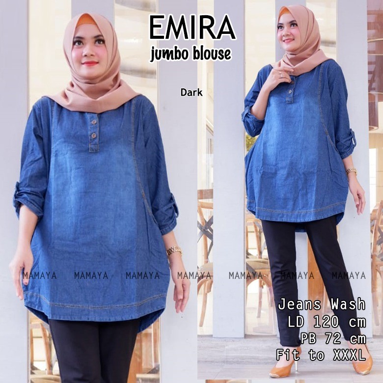 LUNA JUMBO EMIRA BLOUSE JEANS ORIGINAL KEKINIAN BR