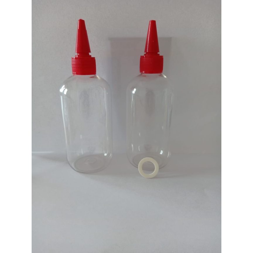 { PAKET ISI 10PCS } BOTOL  SBR 250ML KERUCUT MERAH BODY NATURAL