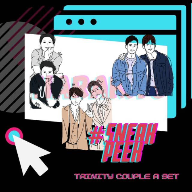 

Trinity Couple A Set/ Deco Sticker/DIY/ Stiker/TayNew/OffGun/KristSing/GMMTV