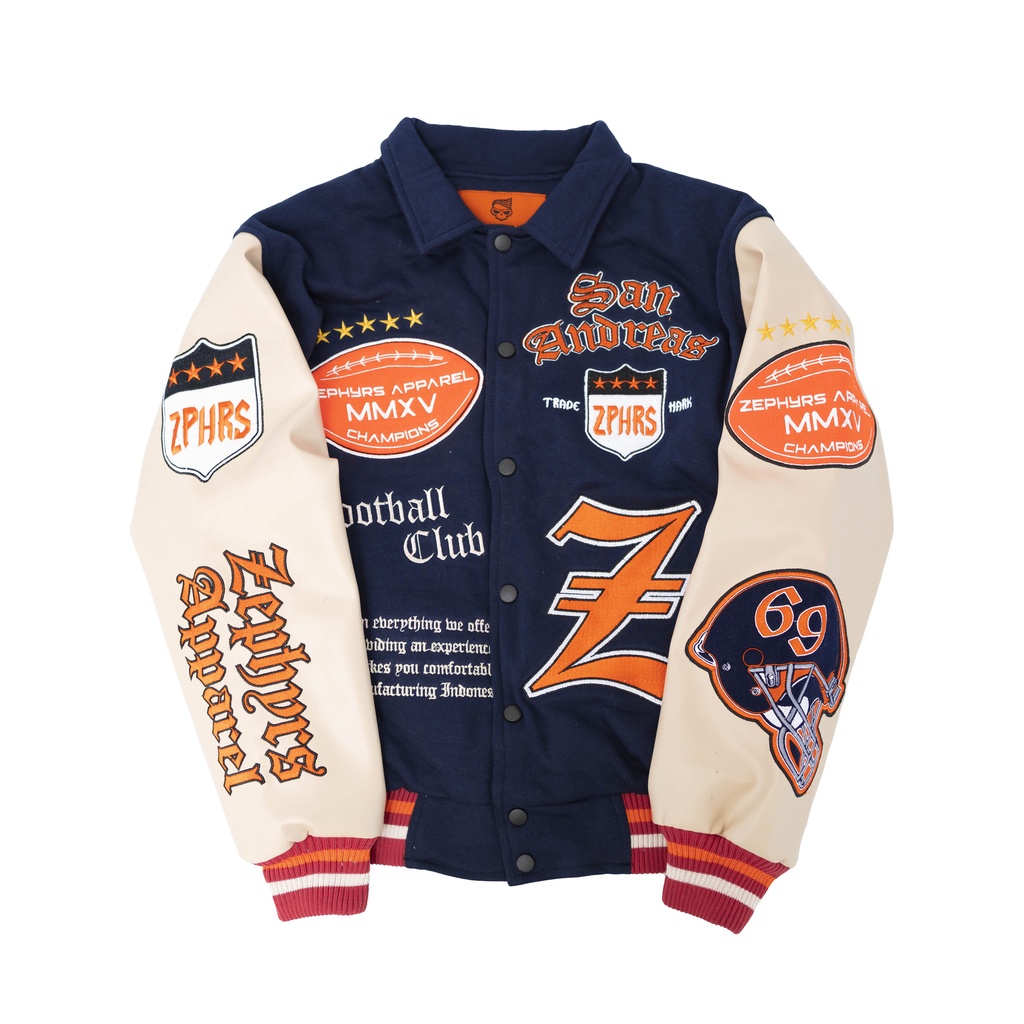 VARSITY JACKET ZEPHYRS SAN ANDREAS FULL BORDIR