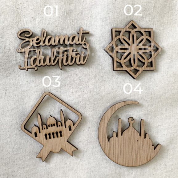 

Idul Fitri Hampers Tag 5cm / Acrylic Tag / Hiasan Idul Fitri Kayu