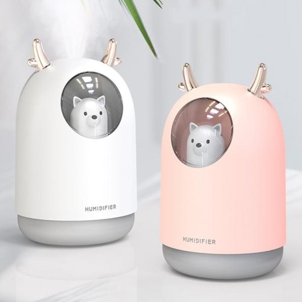 Air Humidifier 300ml Ultrasonic Model Anjing atau Bear Lucu Cute Pet Bear Aromatherapy RGB