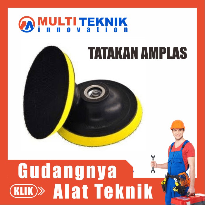Amplas Tatakan Amplas Bulat Gerinda Gurinda Grinda Tangan Mesin Amplas Ampelas Velcro Perkakas MT15