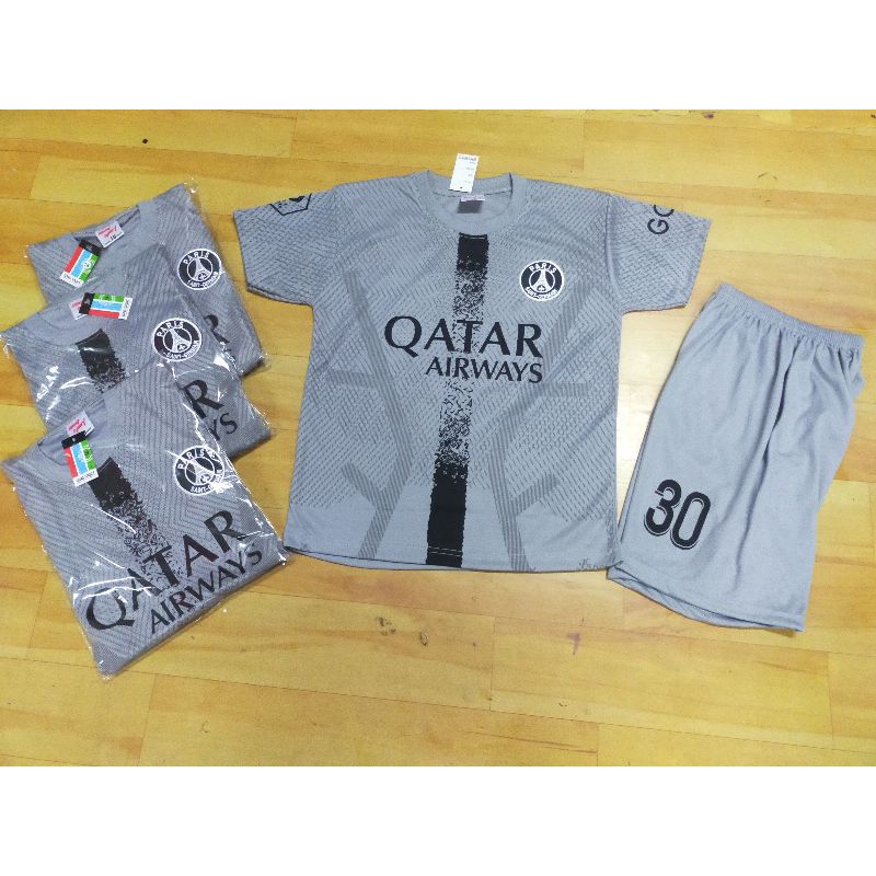 SETELAN BAJU BOLA ANAK P.S.G.AWAY 2022-2023 USIA 1-9 THN EDISI MESSI