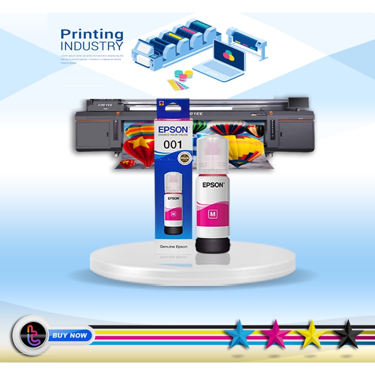 TINTA PRINTER EPSON 001 MAGENTA SERIES L4150 L4160 L6160 L6170 L6190