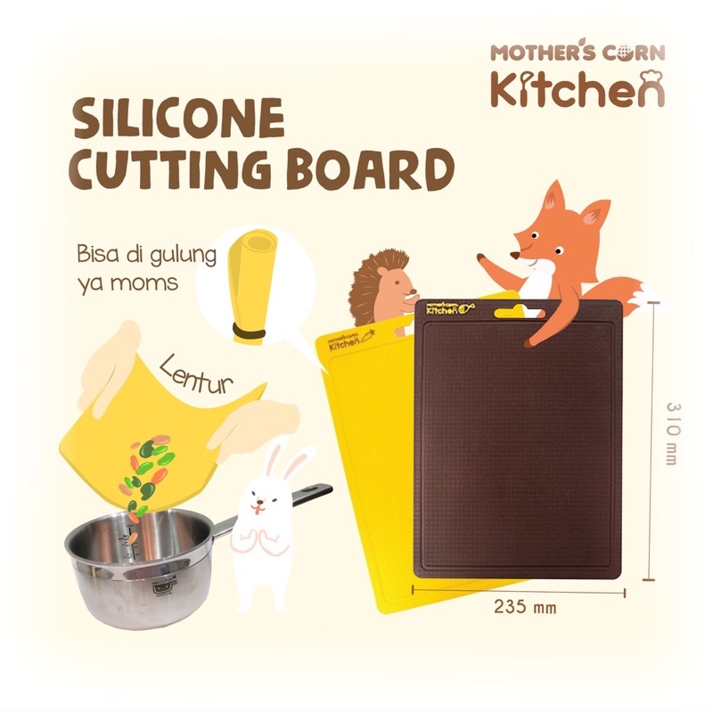 Mother's Corn Silicone Cutting Board/Talenan