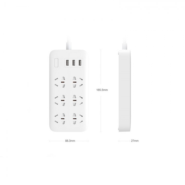 Original XIAOMI Mi Smart Power Strip 6 Socket 3 USB Port