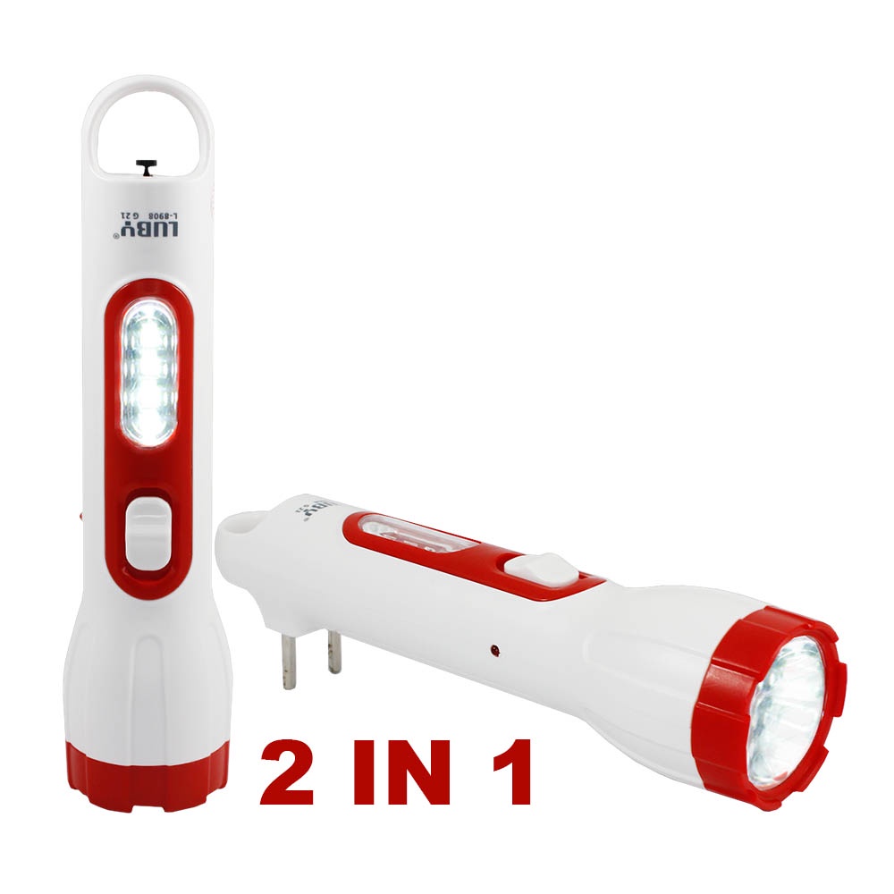 Lampu Darurat Emergency 2 In 1 LB8908 Senter 2 fungsi dengan LED senter serbaguna RANDOM