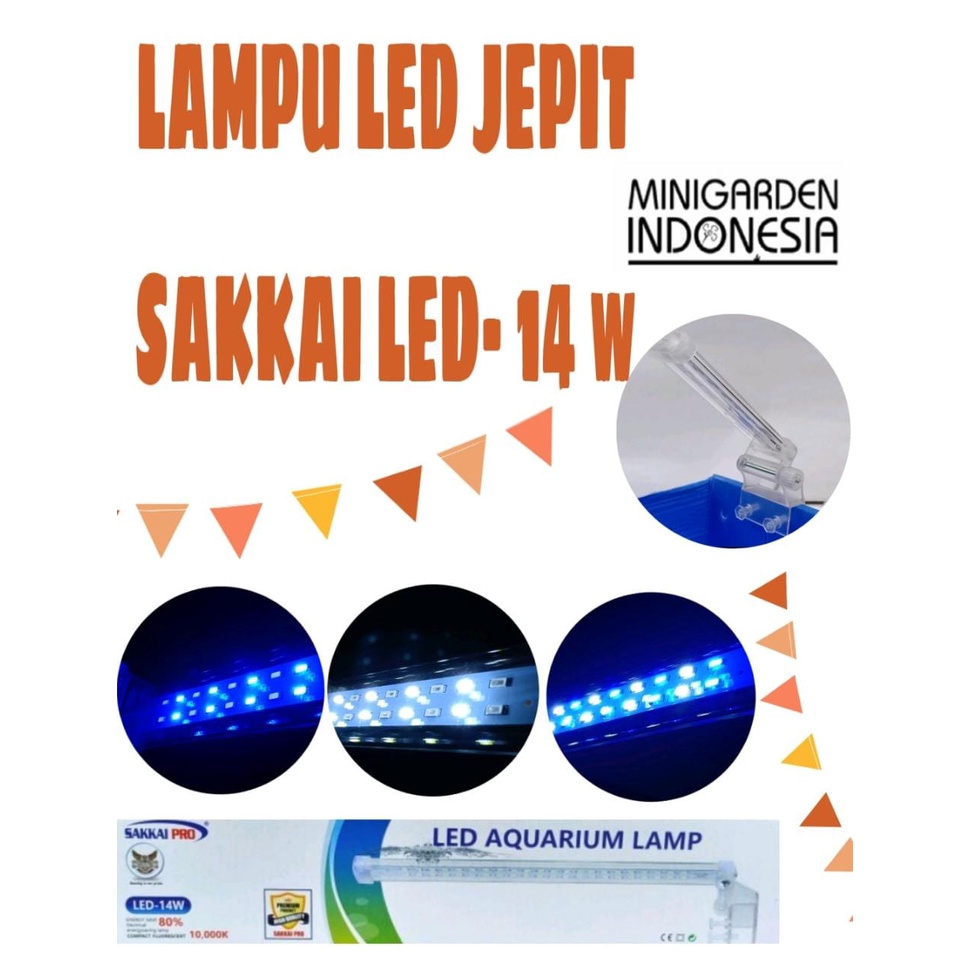 LAMPU GANTUNG SAKKAI PRO LED 14W JEPIT 14WATT LAMPU AQUARIUM AQUASCAPE