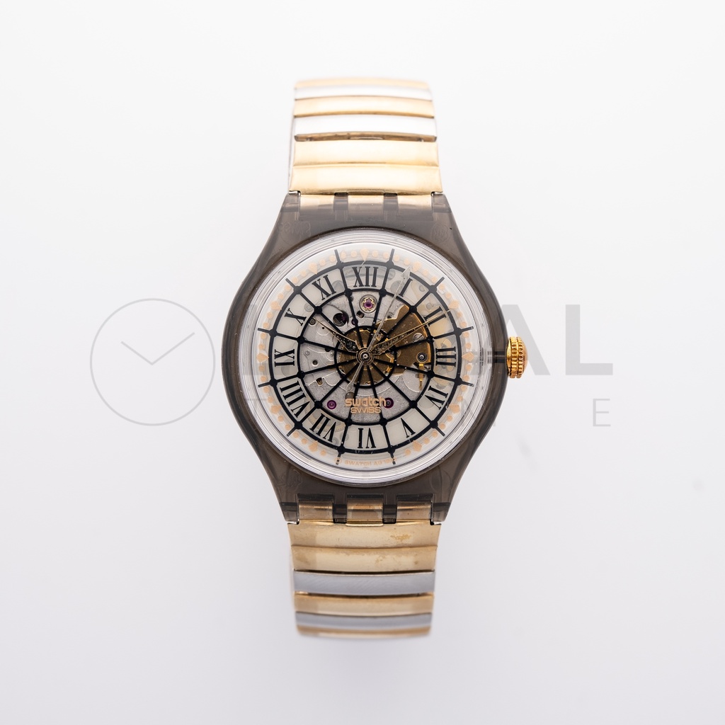 JAM TANGAN SWATCH MARECHAL SAM101 VINTAGE AUTOMATIC FLEX BAND