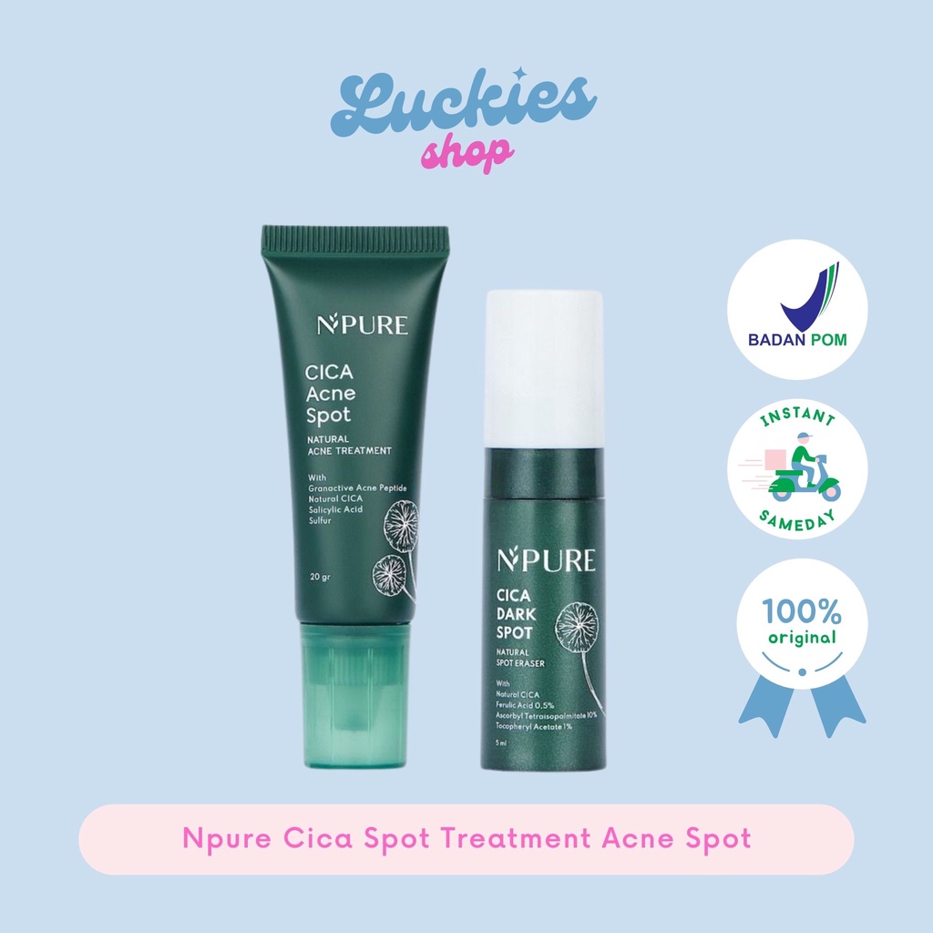 BPOM Npure Cica Spot Treatment Acne Spot Dark Spot Krim Totol Jerawat Flek Hitam Acne Cream