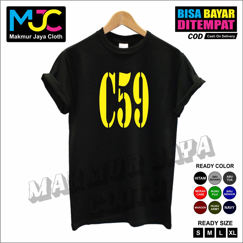 Kaos Tshirt Baju Pria Combed 30s Distro C59 - PREMIUM BRAND Kaos Pria Wanita Cowok Cewek Murah Origi