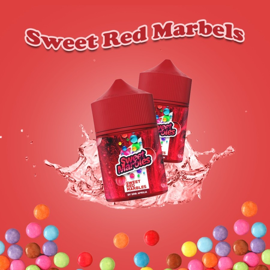 VAPEPACKERS SIVA APRILIA SWEET MARBELS MARBLES RED MERAH 3MG 6MG 60ML