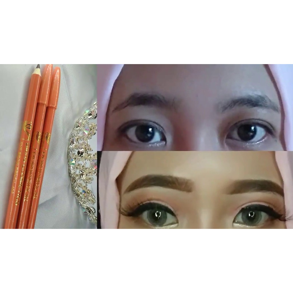 Pensil alis DAVIS HITAM COKLAT/eyebrow pencil brown/pensil COKLAT HITAM