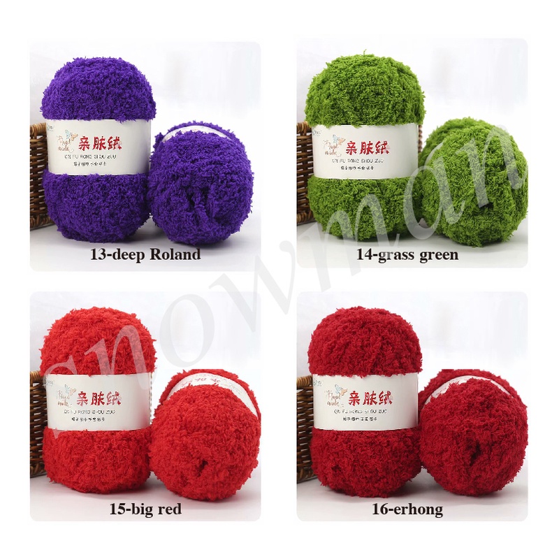 50g benang bulu karang 3 helai handuk benang syal benang bayi anak-anak wol benang untuk merenda