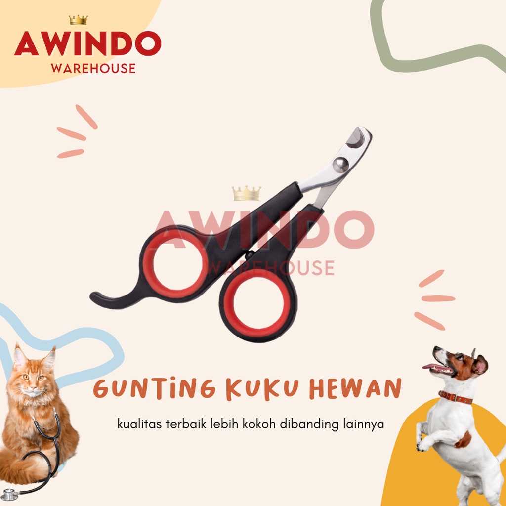 GUNTING KUKU KUCING MOTIF 1 - Gunting Kuku Kucing Anjing Kelinci Binatang Pet Nail Trimmer