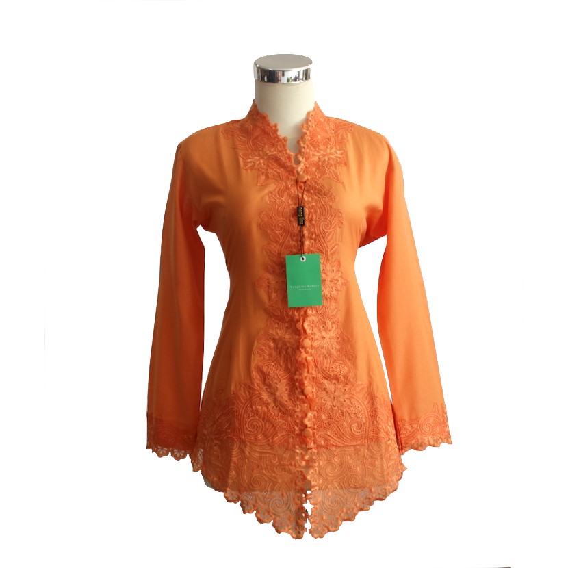 Kebaya Kartini Katun Jumbo Orange 655