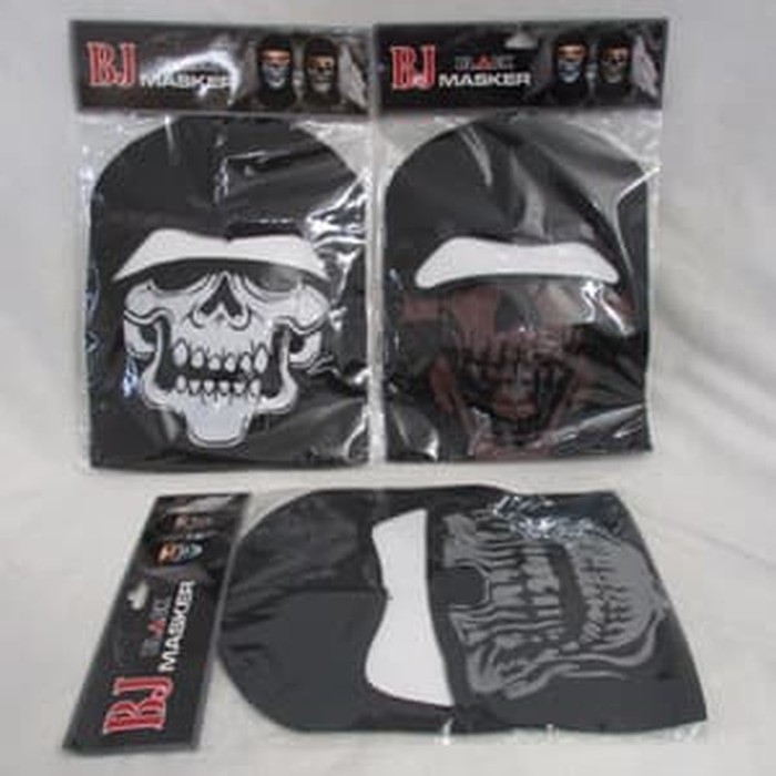 Masker Ninja Full Face Tengkorak/Sarung Kepala Helm/Masker Motor