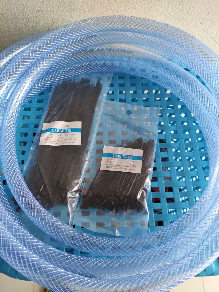 Selang Air Permeter 3/4 2mm Benang Bening/selang Air Taman/selang Siram Tanaman/selang Air Elastis