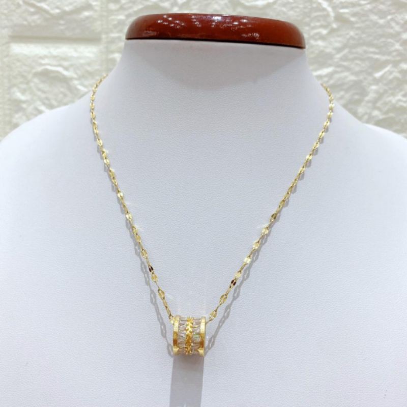 Kalung Titanium Asli Premium Quality Necklace Stainless steel anti karat anti alergi K1191
