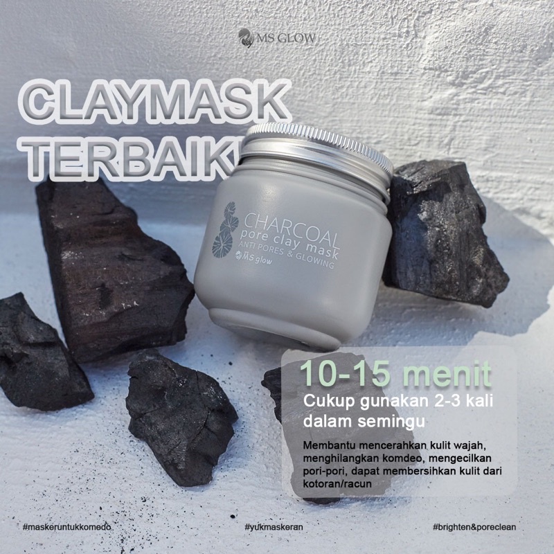 Ms Glow Clay Mask Charcoal