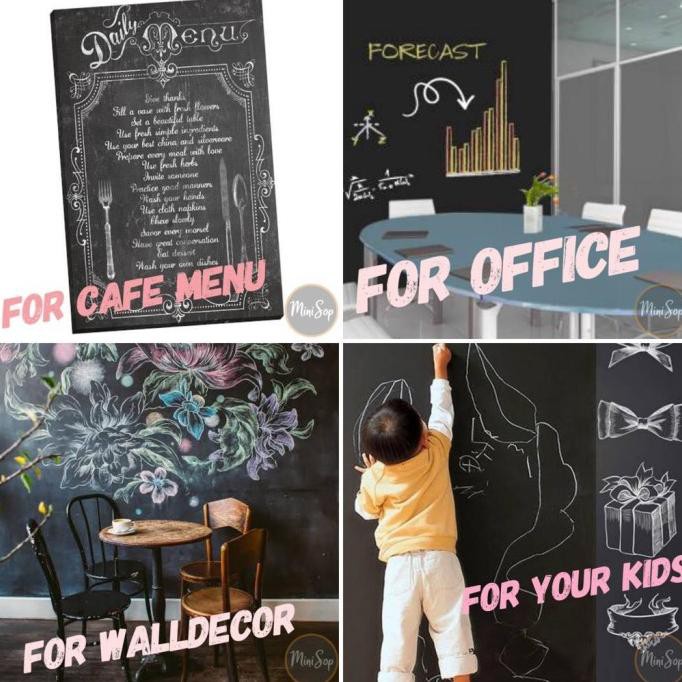 

Cuci Gudang Awal Tahun STIKER PAPAN TULIS WHITEBOARD BLACKBOARD KAPUR STICKER 60X200CM Cuci Gudang