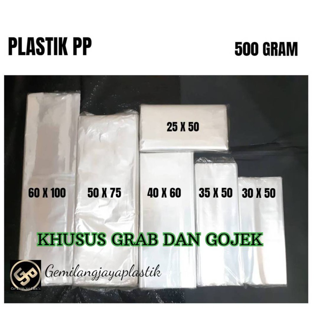 Plastik Laundry Kiloan PP Murah/Plastik Laundry Kiloan Besar/Plastik PP Bening Transparan 500 Gram