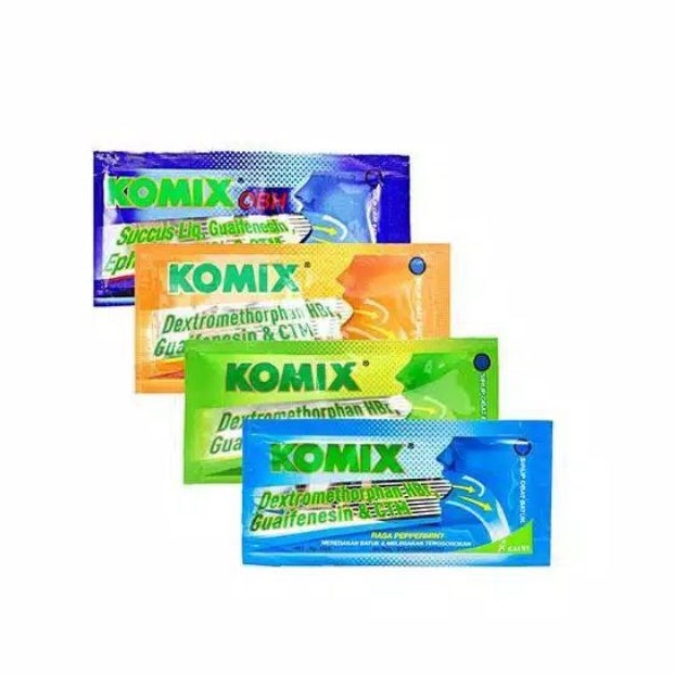 

Komix sachet, Jahe, Peppermint, Jeruk nipis, OBH