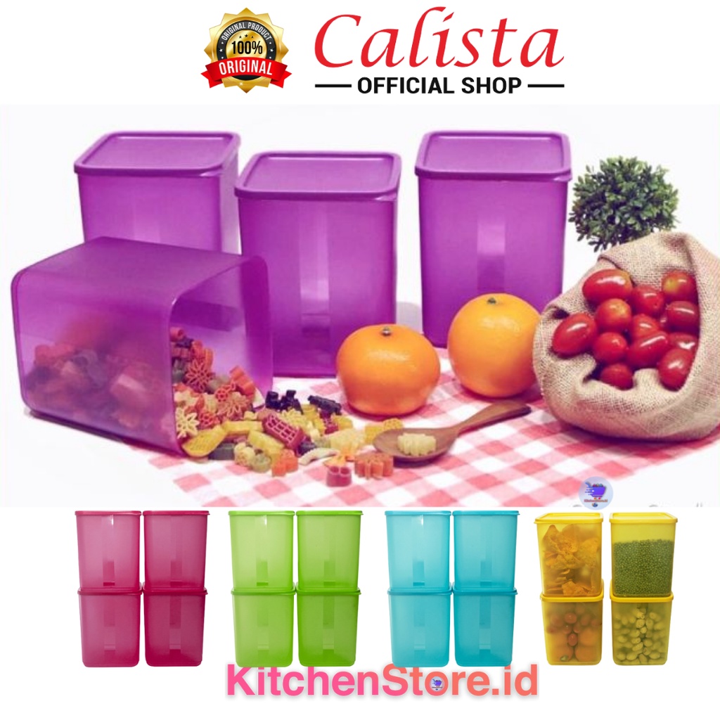 TOPLES SET CALISTA JASMINE 4 PCS SET PLASTIK KULKAS SET TEMPAT BUMBU MAKAN TOPLES SAYUR TOPLES KUE CEMILAN  SET FOOD CONTAINER TOPLES JASMINE FOOD PREPARTIAN KEKINIAN